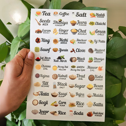 3D Kitchen Spice Stickers |Pack of 60 Stickers🔥🔥